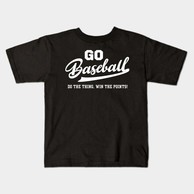 Go Baseball Kids T-Shirt by Etopix